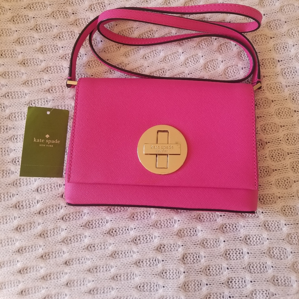 Kate spade hot pink clutch (New)